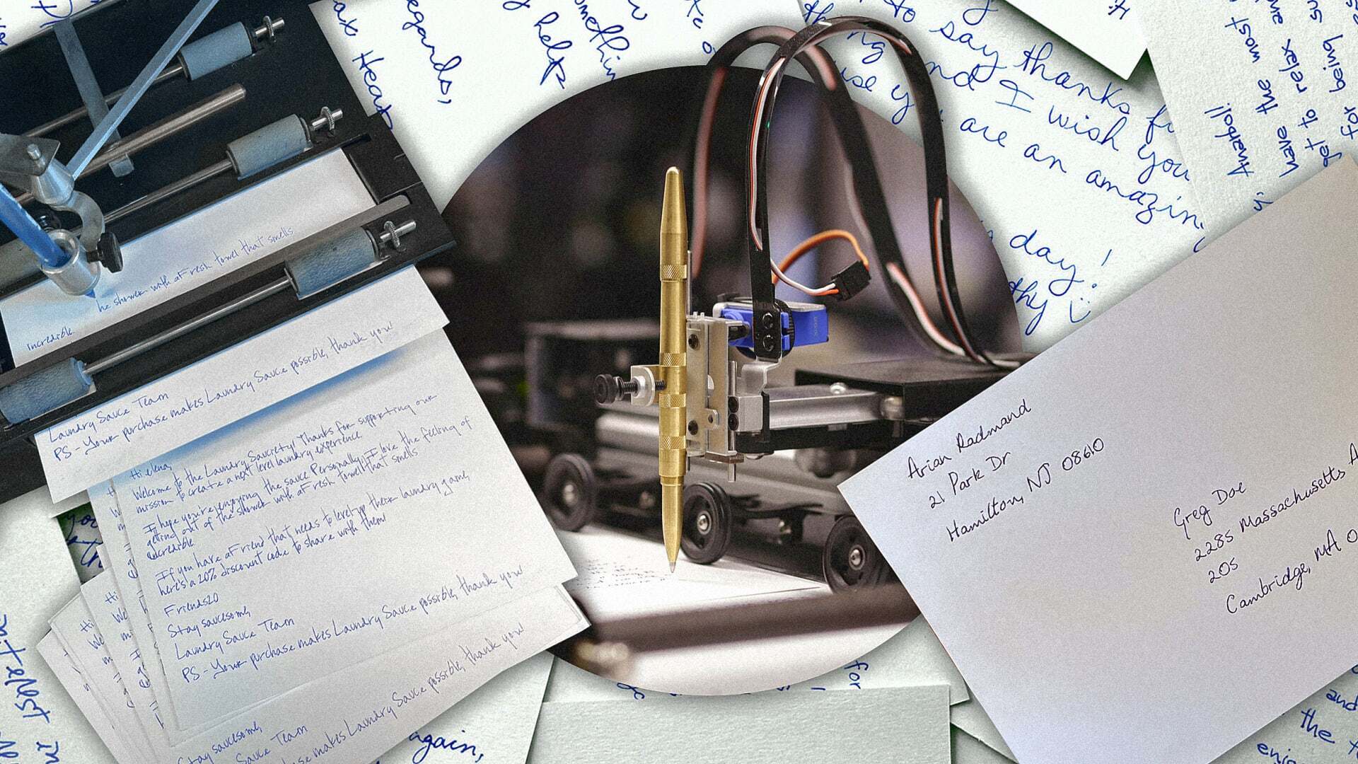 robots writing letters