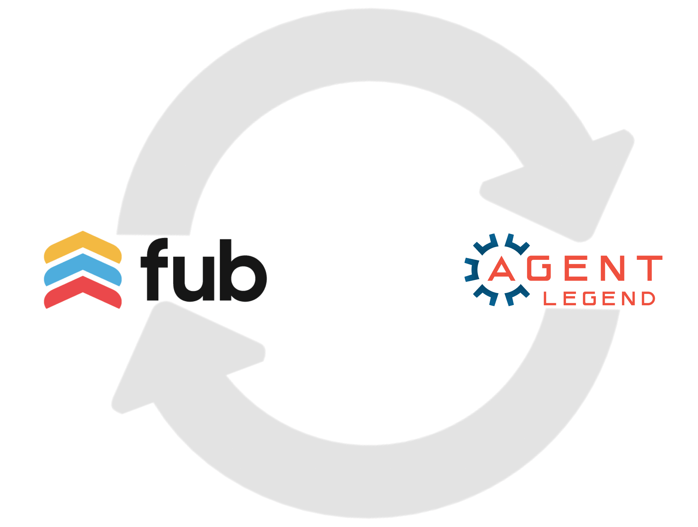Agent Legend integration flow — Follow Up Boss and Lofty syncing through Agent Legend