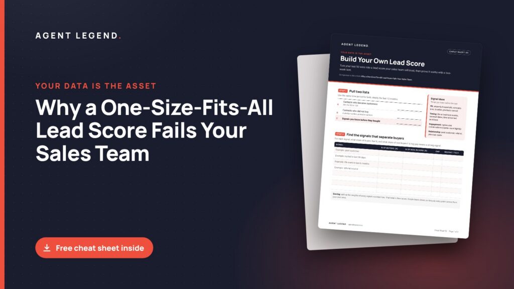 Why a One-Size-Fits-All Lead Score Fails Your Sales Team, with a preview of the free cheat sheet